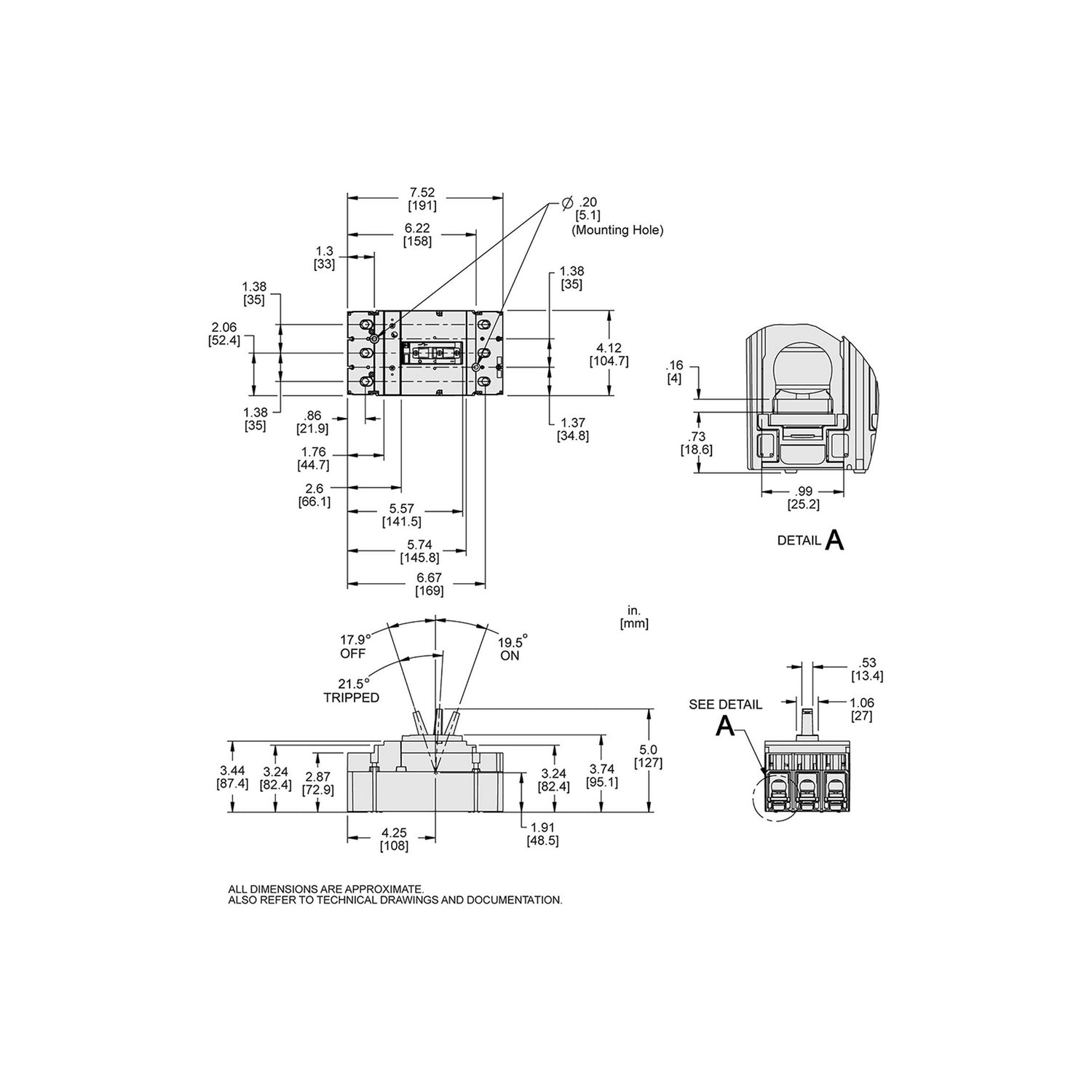 JDL36250U33X | Square D PowerPact J 250A 3-Pole 600V Molded Case Circuit Breaker