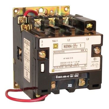8502SCO3V02S | Square D Type S 4-Pole NEMA Size 1 Contactor, 27A, 120VAC Coil