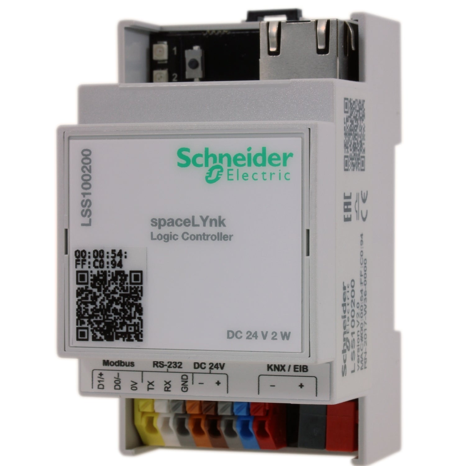 Schneider Electric LSS100200 SpaceLYnk Logic Controller KNX Modbus BACnet Building Automation