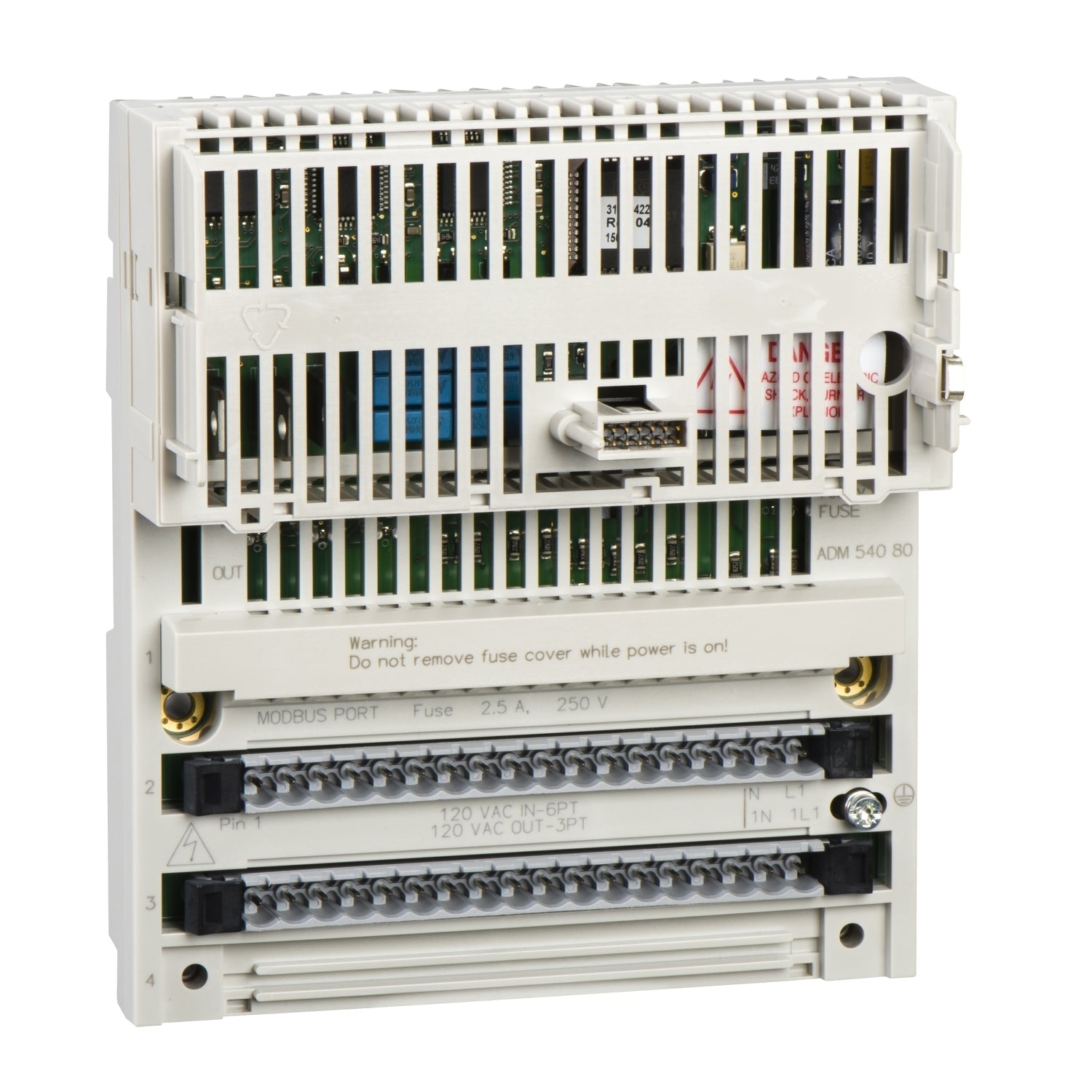 Schneider Electric 170ADM54080 Modicon Momentum I/O Base Module 6 Inputs 3 Outputs 120VAC