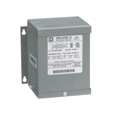 250SV43B | Square D 0.25 kVA Buck and Boost Transformer 120×240VAC to 12/24VAC