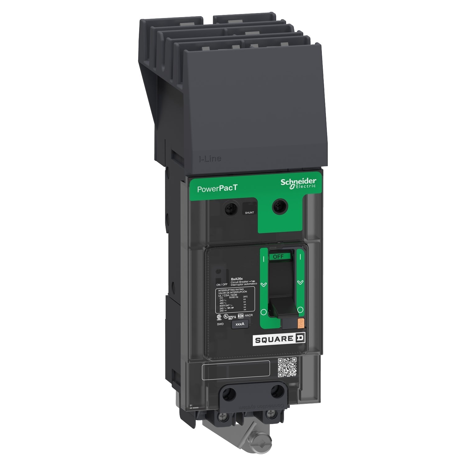BDA261001 | Square D PowerPact B 100A 2-Pole Molded Case Circuit Breaker, 600Y/347VAC