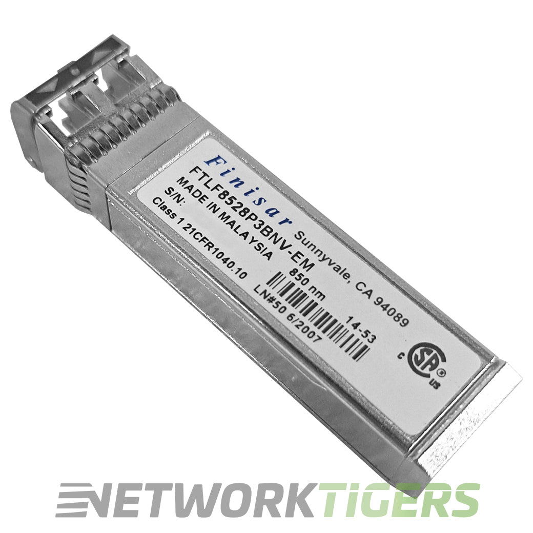 Finisar FTLF8528P3BNV-EM 8 Gigabit Fibre Channel 850nm SR MMF SFP+ Transceiver