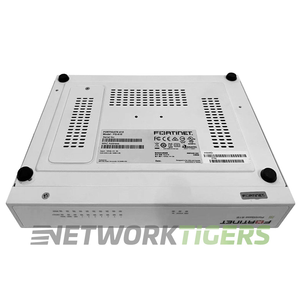 NEW Fortinet FG-61E FortiGate 60E Series 3Gbps 10x 1GB RJ45 128 GB SSD Firewall