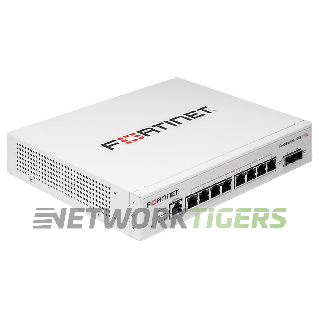 NEW Fortinet FS-108F-PoE 8x 1GB PoE RJ45 2x SFP Registrable / Unclaimed Switch