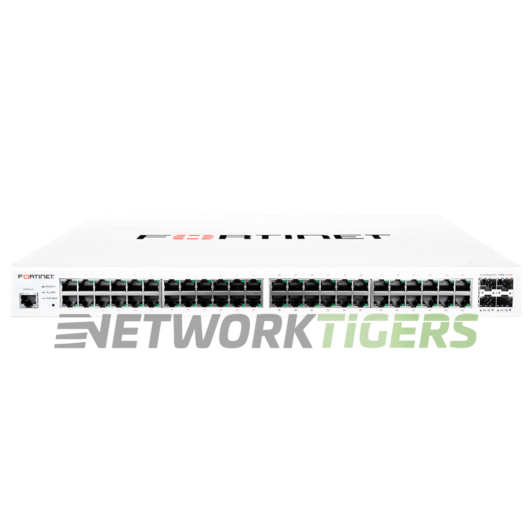NEW Fortinet FS-148F-FPOE 48x 1GB PoE+ RJ45 4x SFP+ Registrable/Unclaimed Switch