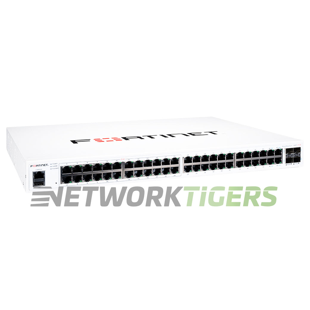 Fortinet FS-148F-PoE 100 Series 48x1GB RJ45 Registrable / Unclaimed Switch