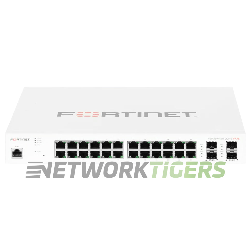 NEW Fortinet FS-224E-POE 200 Series 24x 1GB RJ45 (12x PoE) 4x 1GB SFP Switch