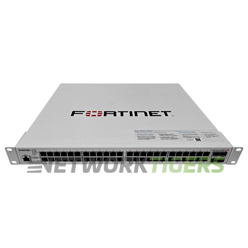 Fortinet FS-248E-FPOE 48x 1GB PoE+ RJ45 4x SFP Registrable / Unclaimed Switch