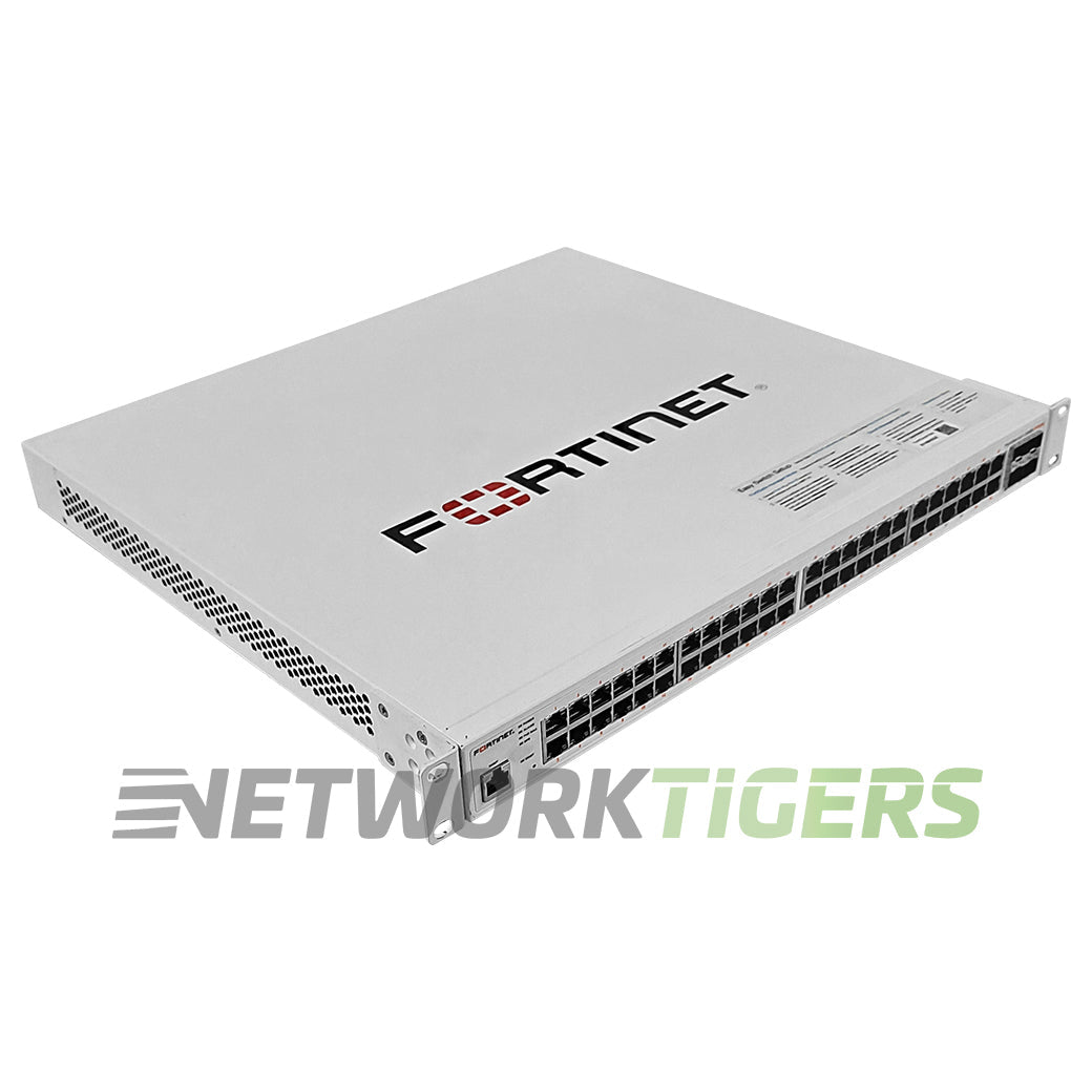 NEW Fortinet FS-248E-FPOE 48x 1GB PoE+ RJ45 4x SFP Registrable/Unclaimed Switch