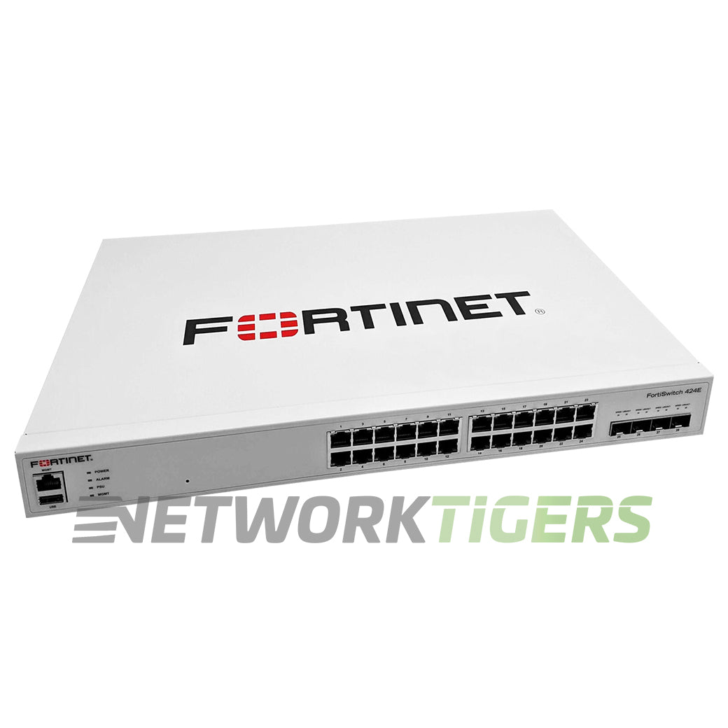 NEW Fortinet FS-424E 400 Campus Series 24x 1GB RJ45 Registrable/Unclaimed Switch