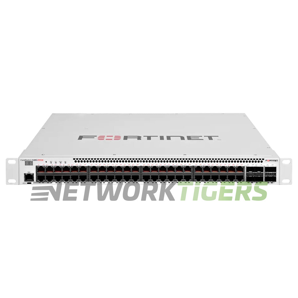 Fortinet FS-548D-FPOE 48x PoE+ RJ45 4x SFP+ 2x QSFP+ Registrable Switch