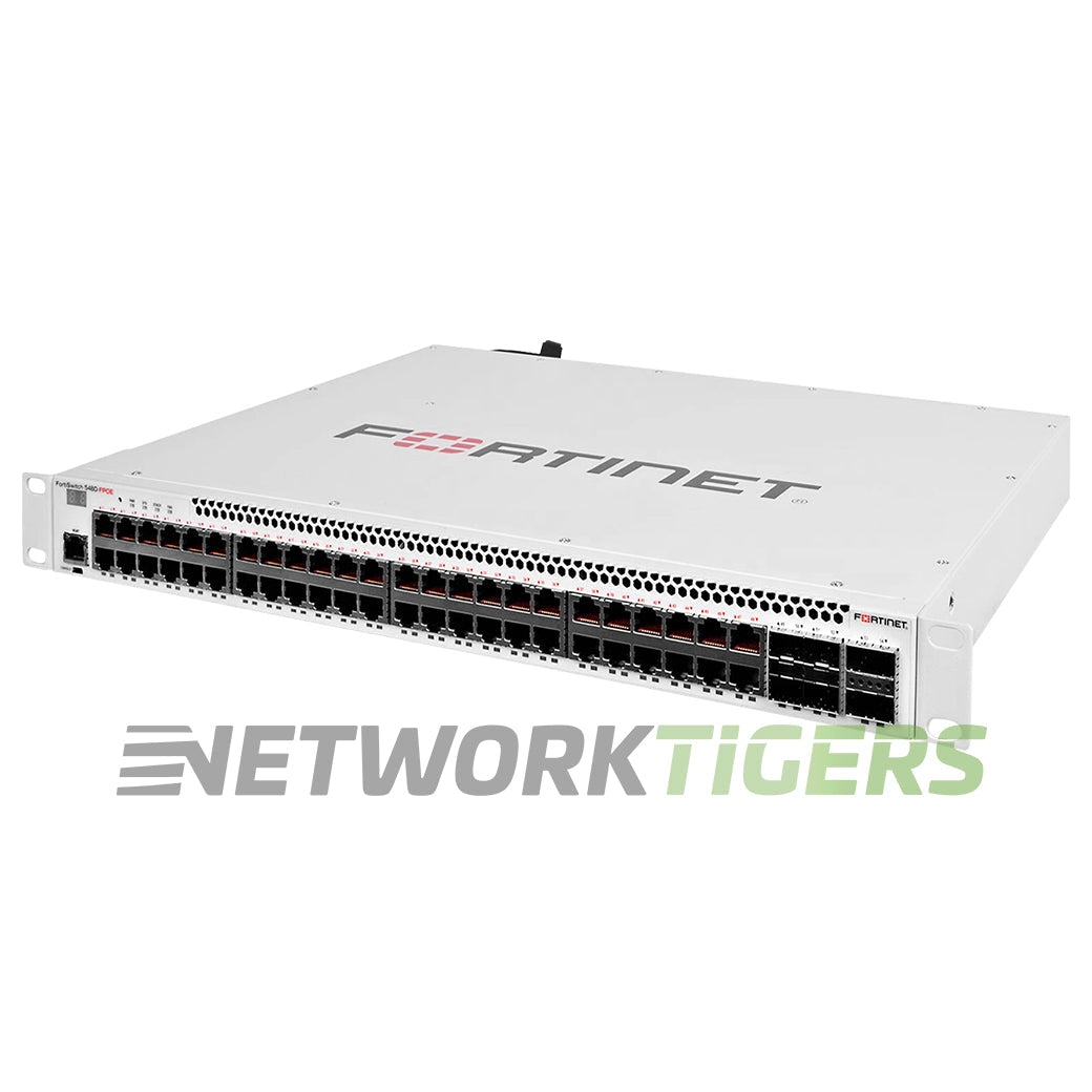 Fortinet FS-548D-FPOE 48x PoE+ RJ45 4x SFP+ 2x QSFP+ Registrable Switch