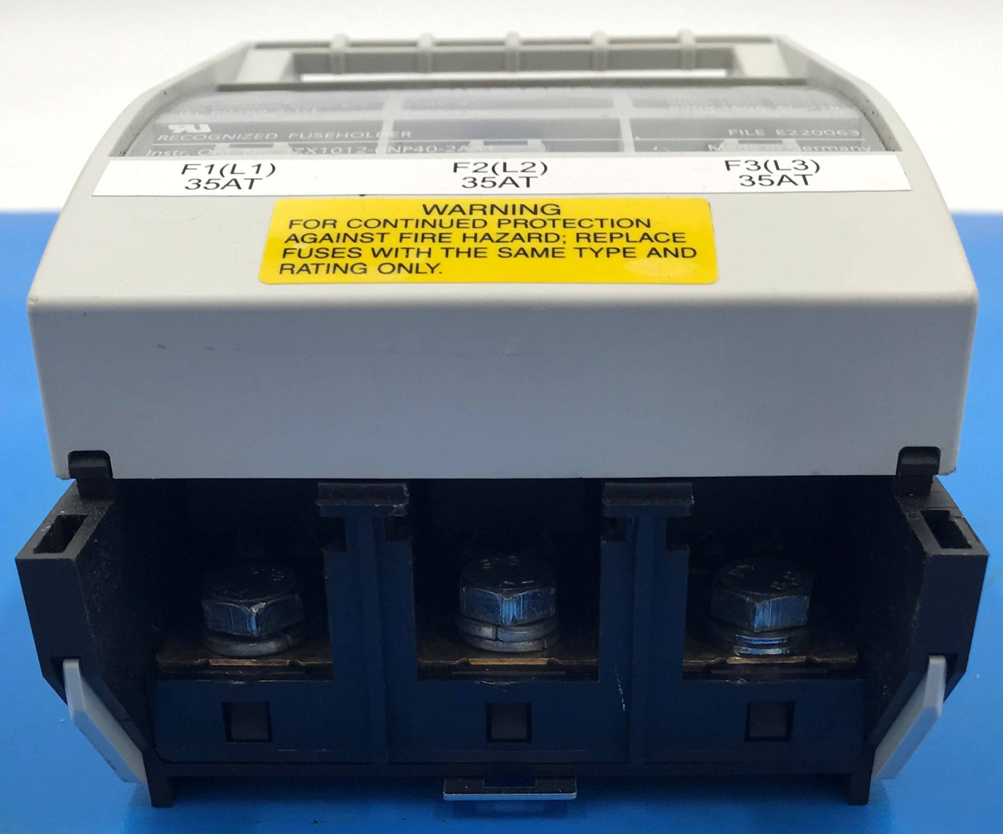 Fuse Holder W/ Fuses (3X1012-0NP40-2AA1/3NA3 814 x3) Siemens