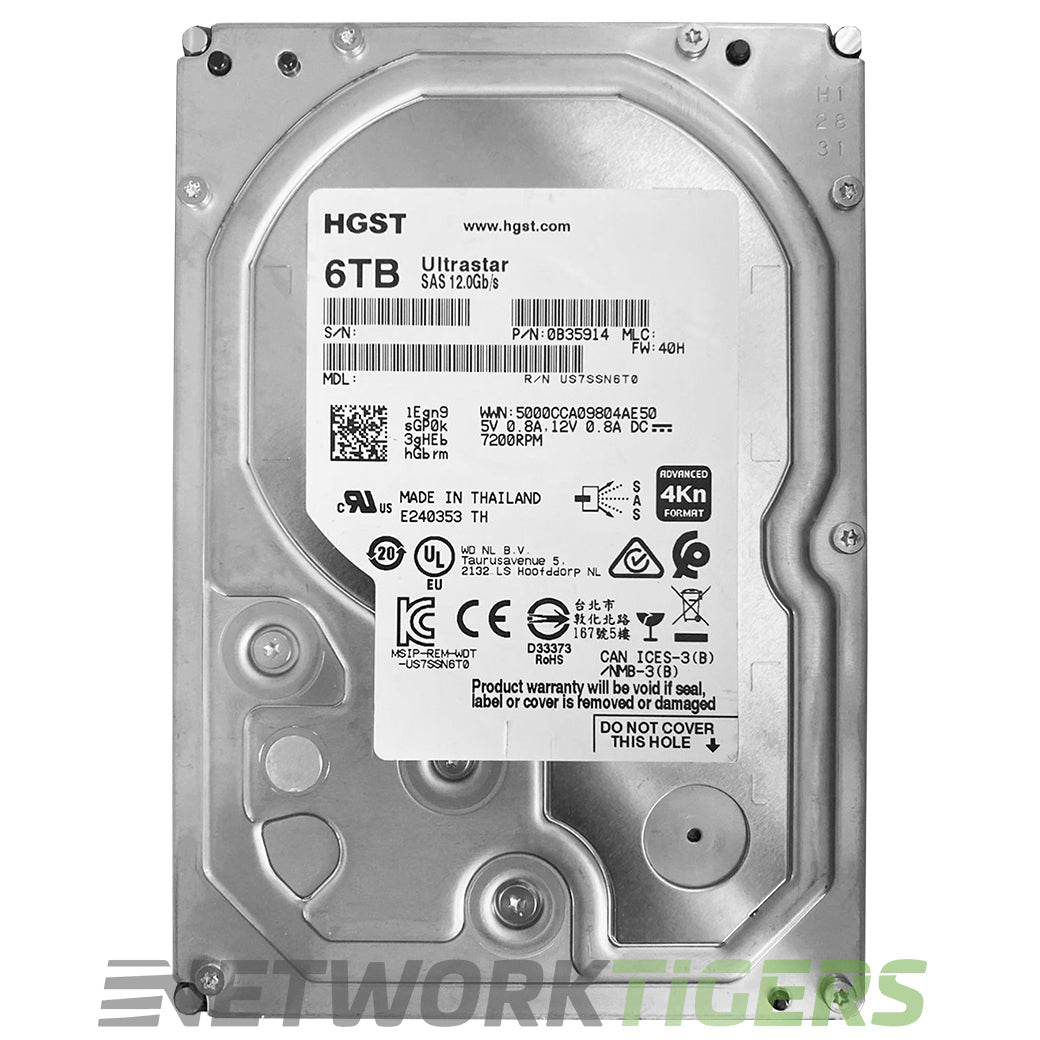 HGST 0B35914 3.5 Inch LFF 6TB SE SAS Hard Drive
