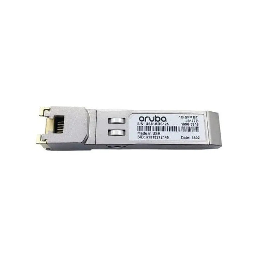 HPE Aruba J8177D 1G SFP RJ45 1000BASE-T Copper Transceiver 100m Cat5e - New