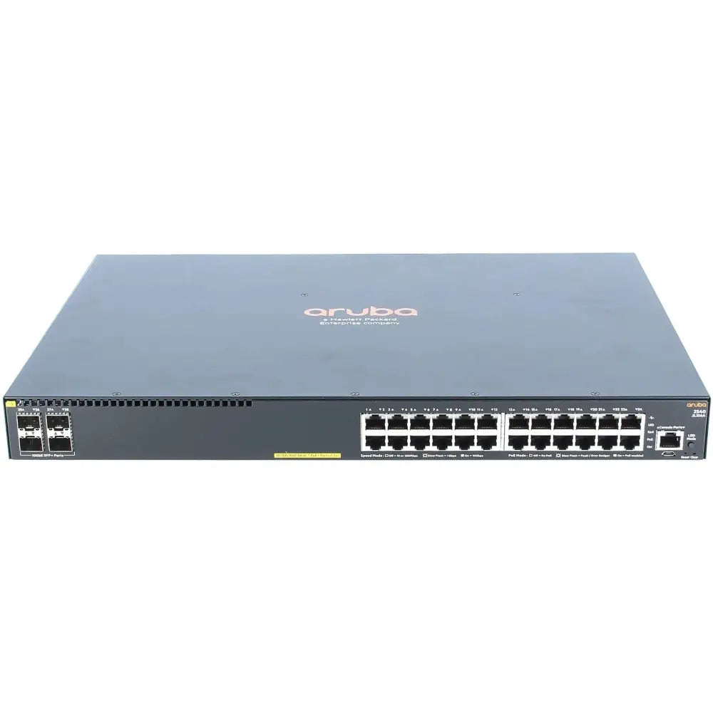 HPE Aruba 2540 24G PoE+ 4SFP+ Managed Switch JL356A 370W 10GbE Uplinks - Refurbished