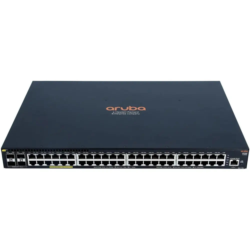 HPE Aruba 2930F 48G PoE+ 4SFP+ Layer 3 Managed Switch (JL256A#ABA) - Refurbished