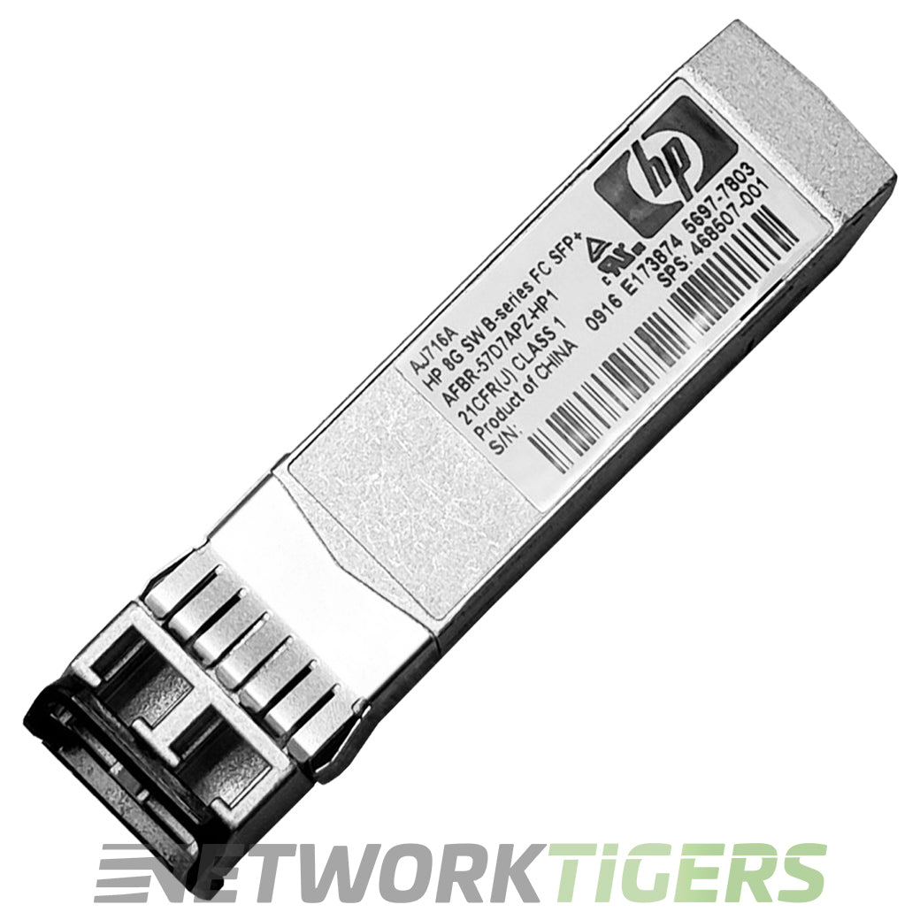 NEW HPE AJ716A 8GB Fibre Channel LC MMF SFP+ Transceiver