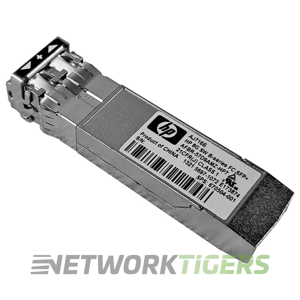 NEW HPE AJ716B 8 Gigabit Fibre Channel B-Series Shortwave LC SFP+ Transceiver