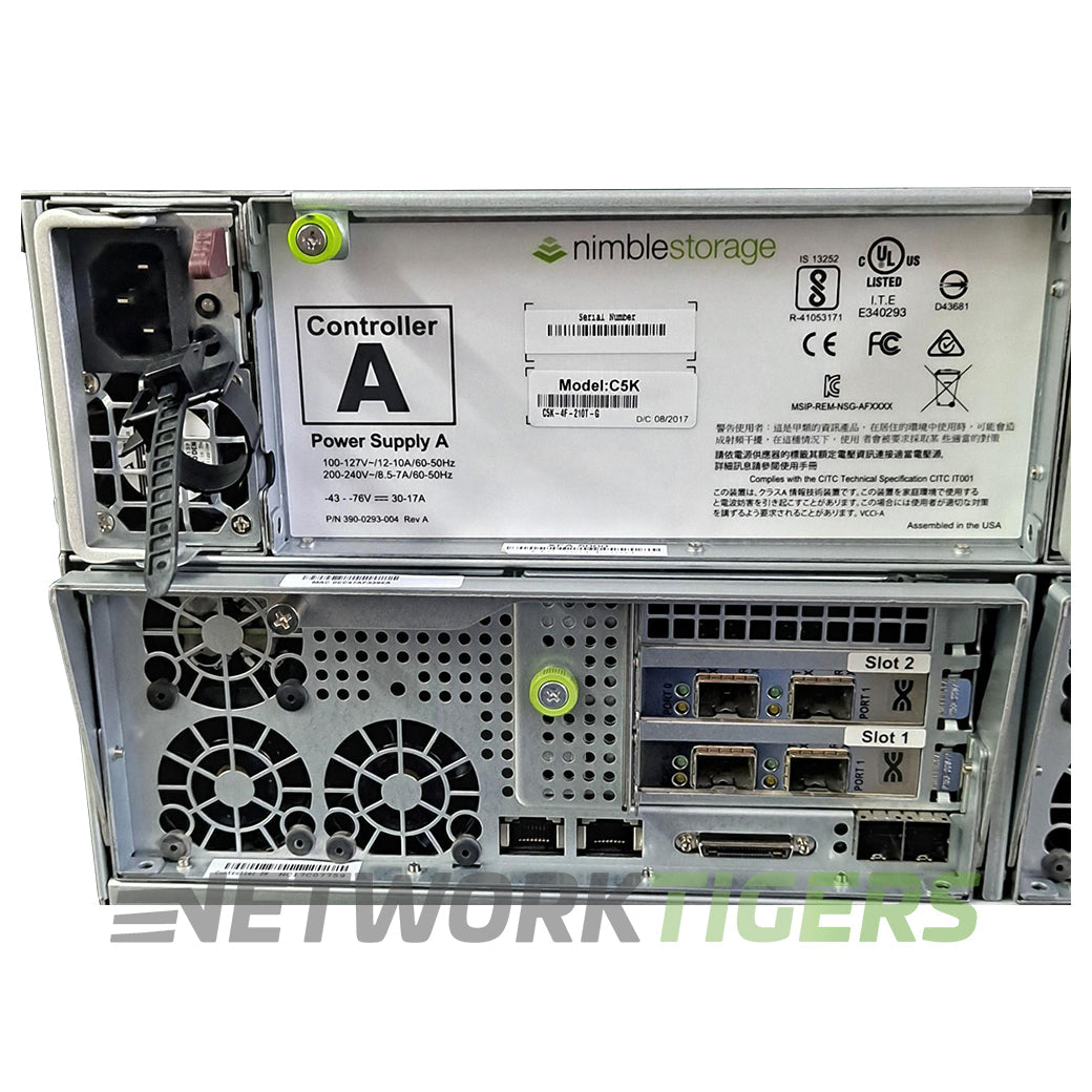 HPE C5K-4P-210T-G Nimble Storage CS5000 w/ 210TB Hard Drive Capacity