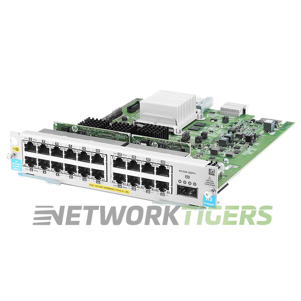 NEW HPE Aruba J9992A 5400R zl2 20x 1GB PoE+ RJ45 1x 40GB QSFP+ MACsec v3 Module