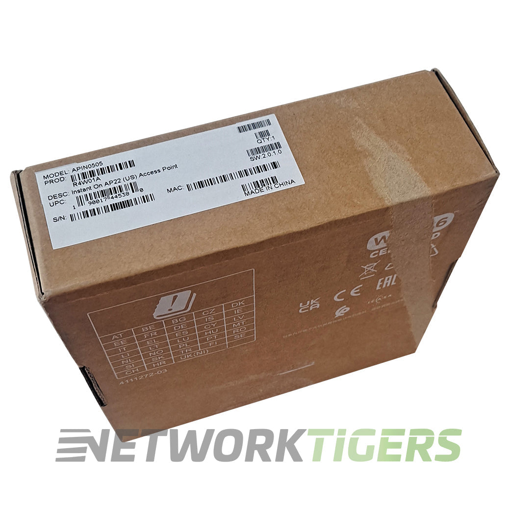 NEW HPE Aruba R4W01A AP22 US Instant On Wi-Fi 6 802.11ax Internal Ant Indoor WAP