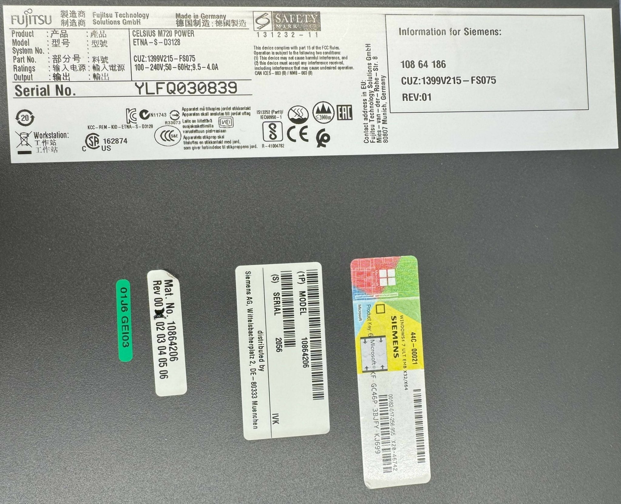 ICS TOWER 12S CELSIUS M720 POWER (10864206) SIEMENS