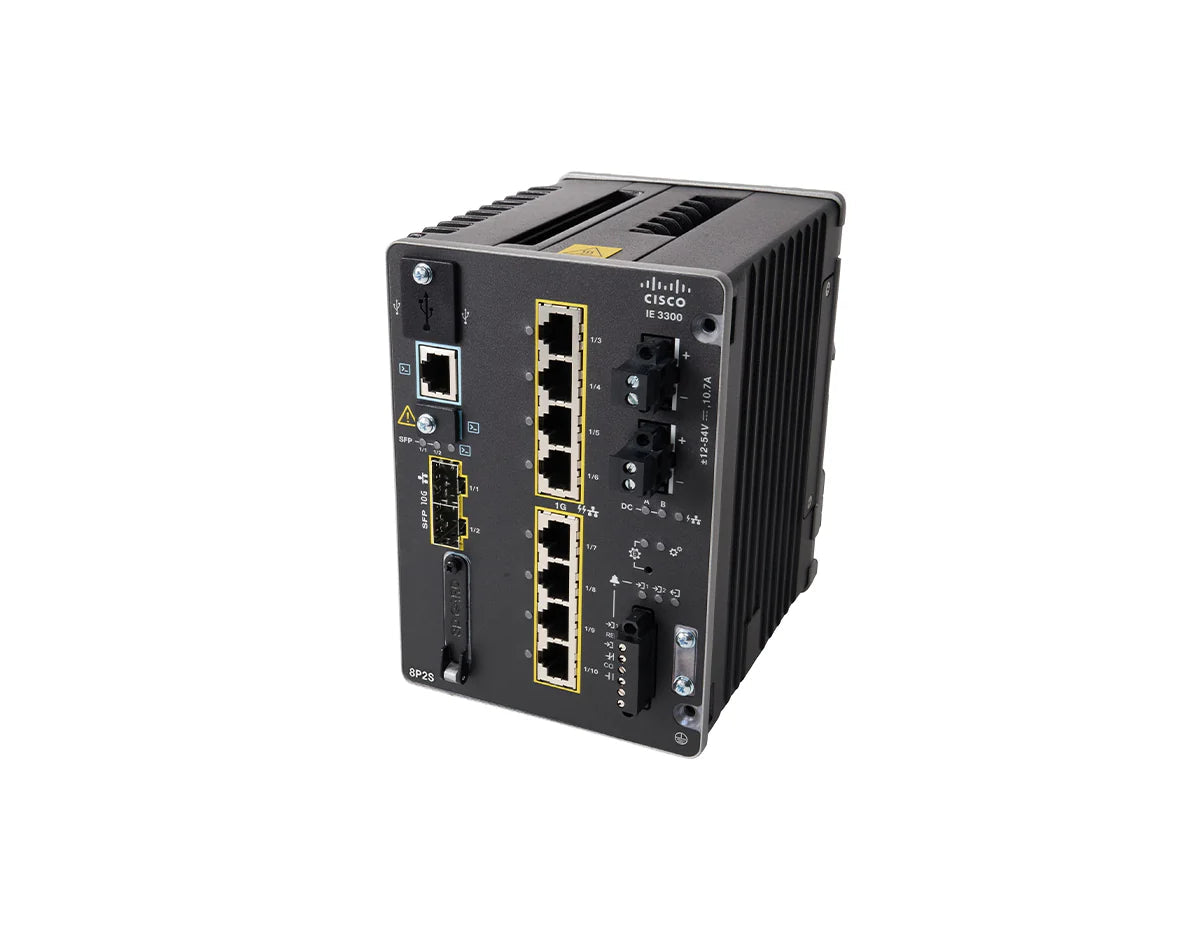 Cisco IE-3300-8P2S-E Catalyst IE3300 Rugged Managed Industrial Ethernet Switch with 8 PoE+ and 2 SFP Ports