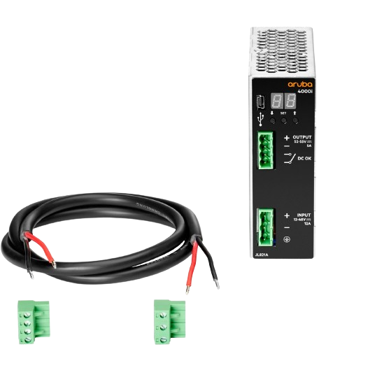 JL821A ARUBA 4000i POE 54VDC 240W 12-48VDC DIN Power Supply - RENEW