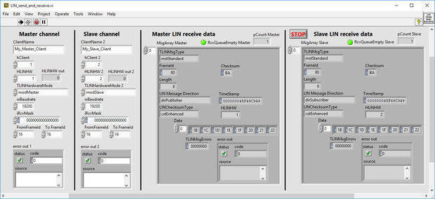 LabVIEW API for PLIN
