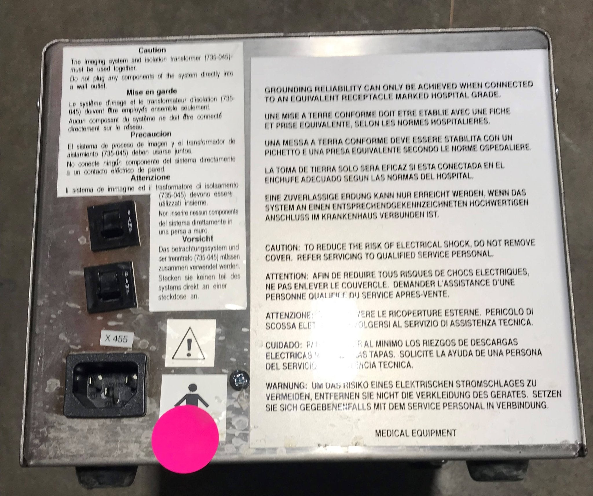 Infimed Isolation Transformer (735-272-G14) GE
