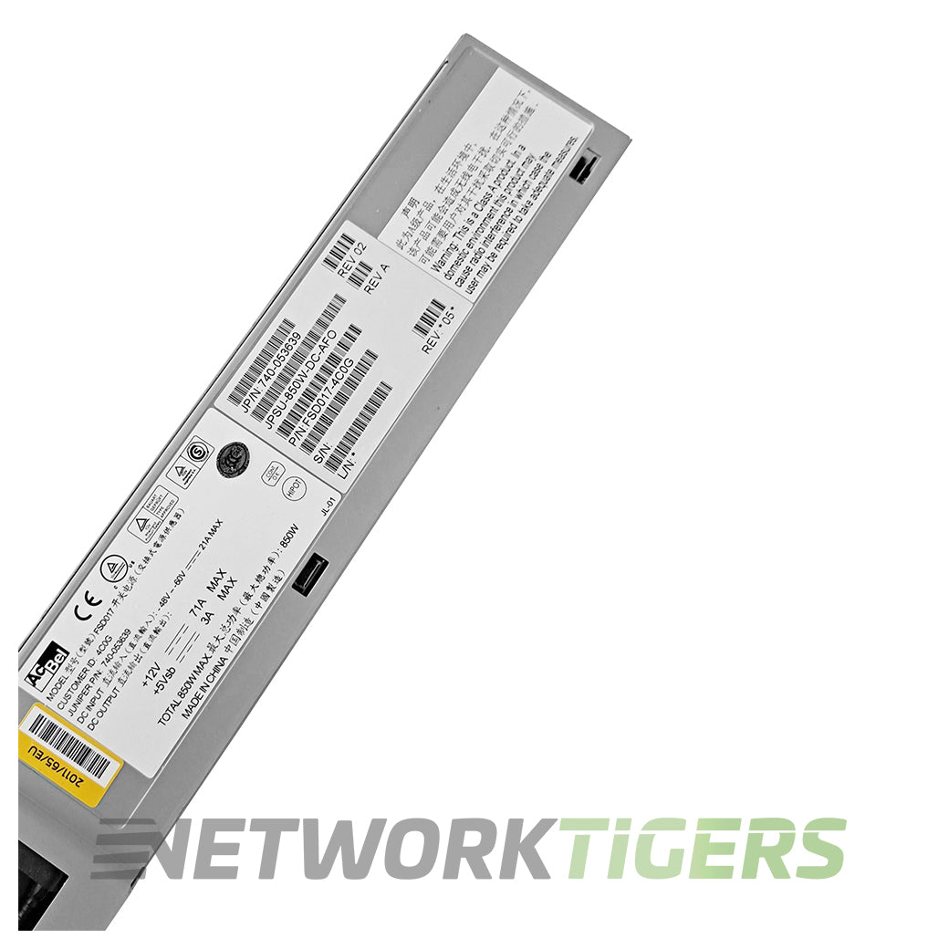 Juniper JPSU-850W-DC-AFO QFX5200 Series 850W DC F-B Airflow Power Supply