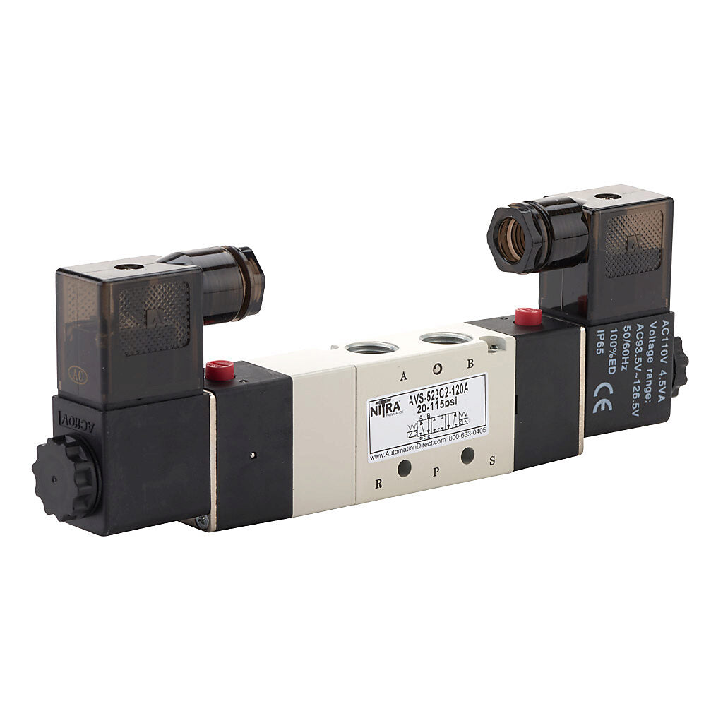 AVS-523C2-120A | Automation Direct NITRA 5-Port 3-Position 120VAC Solenoid Valve