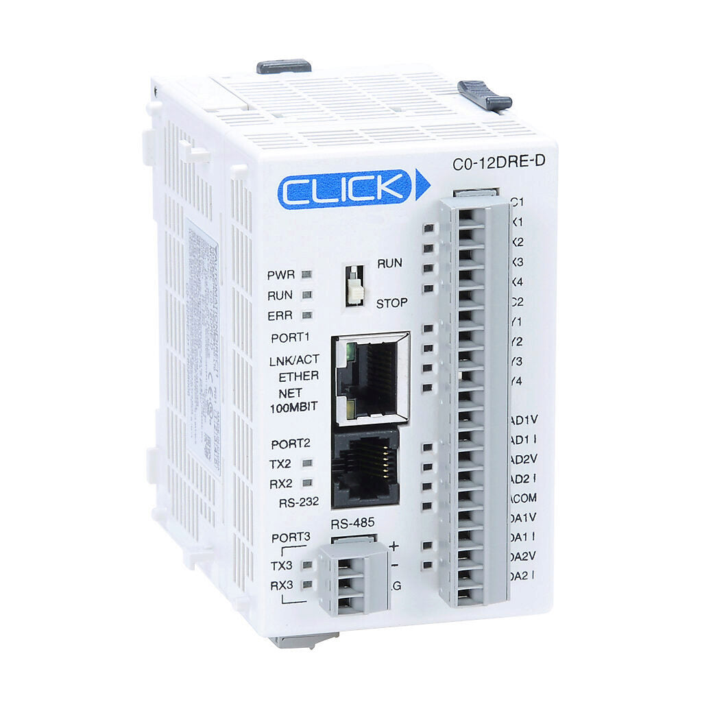 C0-12DRE-D | CLICK Ethernet Analog PLC 24VDC 8 I/O 4 Analog