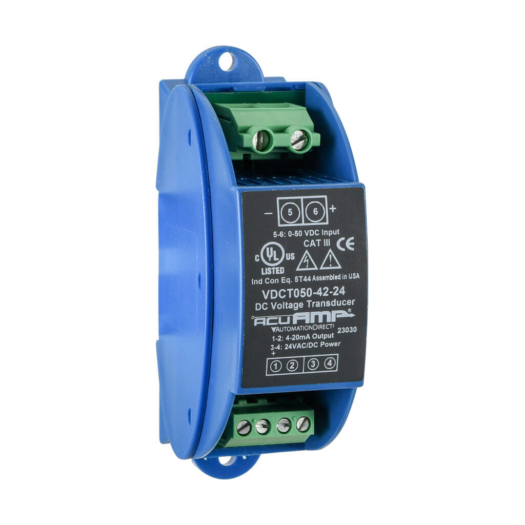 VDCT050-42-24 | AcuAMP 0–50 VDC Voltage Transducer 4–20 mA Output