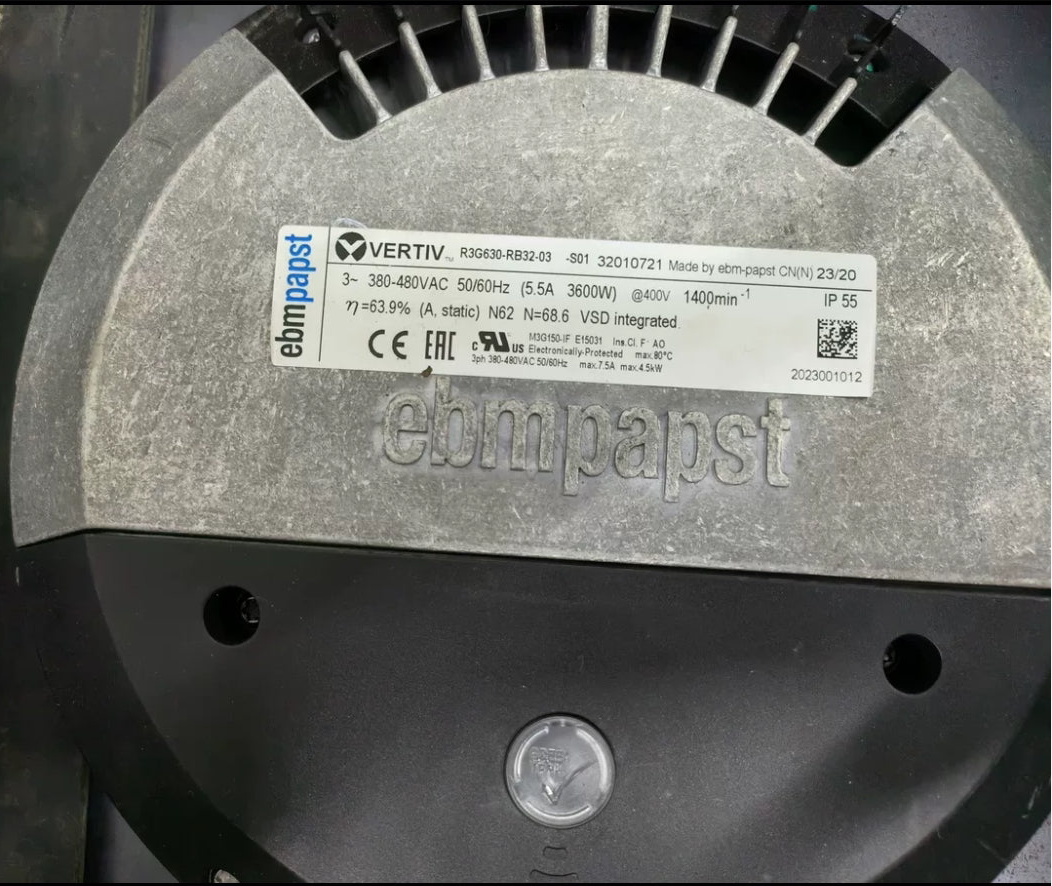 R3G630-RB32-03 ebm-papst fan 380V 3.6kW 5.5A 1400Rpm