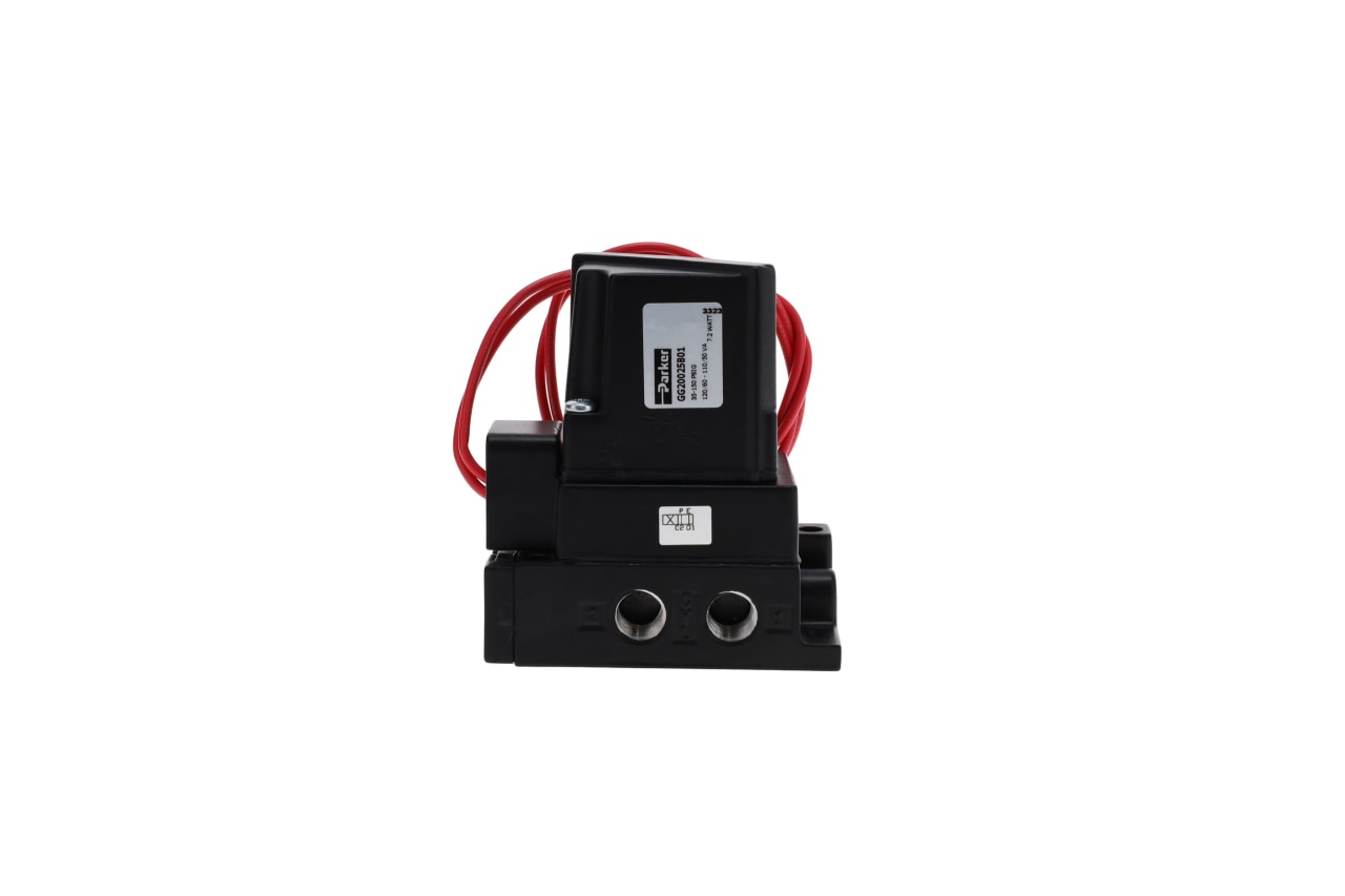 GG20025B01 | Parker Solenoid Pneumatic Air Control Valve 110/120VAC 35–150 PSI 7.2W Compact Valve