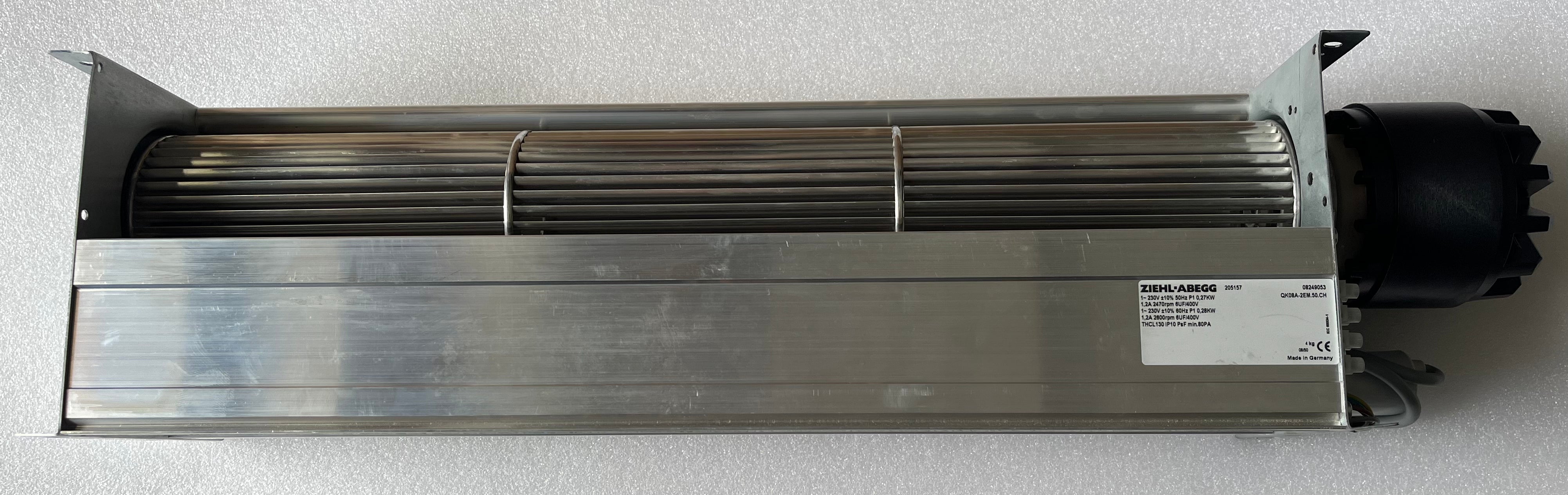 QK08A-2EM.50.CH ZIEHL-ABEGG Crossflow fan 1~230V 0.27/0.28kW 1.2A 2470/2600rpm