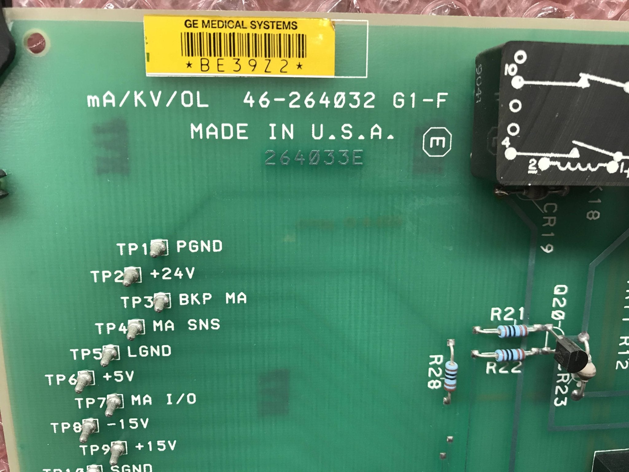 mA/KV/O Board L (46-264032 G1-F) GE Advantx