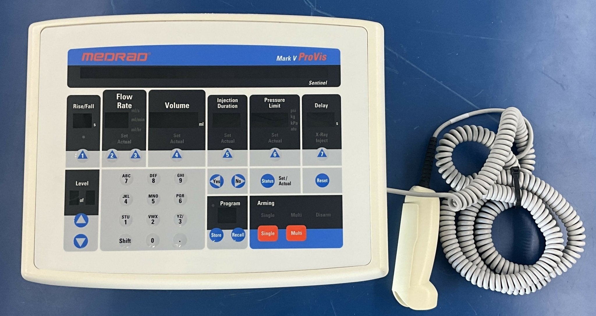 Medrad RD Mark V ProVis Injector Control panel (MEDRAD RD) MEDRAD PROVIS