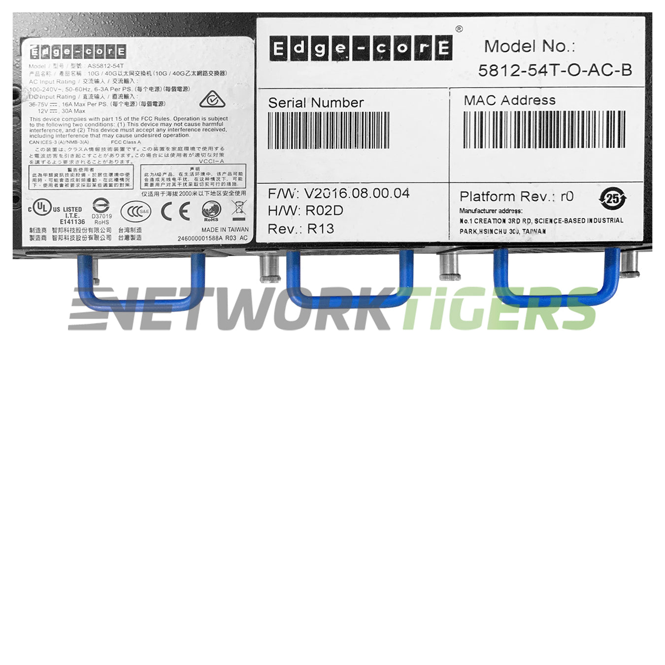 Mellanox EdgeCore 5812-54T-O-AC-B 48x 10GB Copper 6x 40GB QSFP+ ONIE Switch