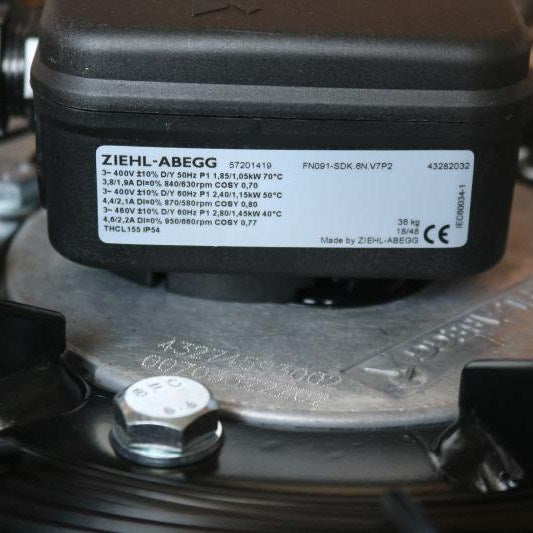FN091-SDK.6N.V7 ZIEHL-ABEGG Axial Fan 1.05/2.8 kW 4.6/1.9A 950/630 rpm