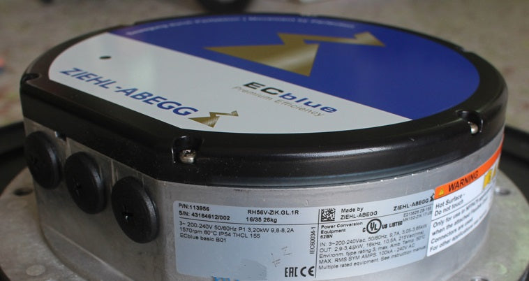 RH56V-ZIK.GL.1R ZIEHL-ABEGG centrifugal fan 3-380/480V 3.2kW 9.6/8.0A 1570rpm