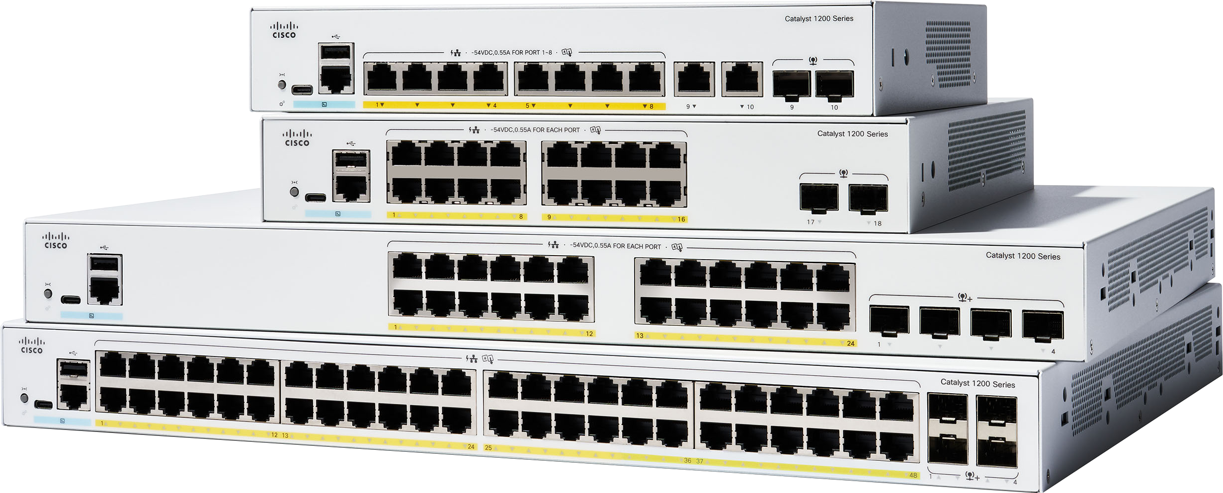 Cisco C1200-16P-2G 16-Port Gigabit PoE+ Layer 3 Managed Network Switch