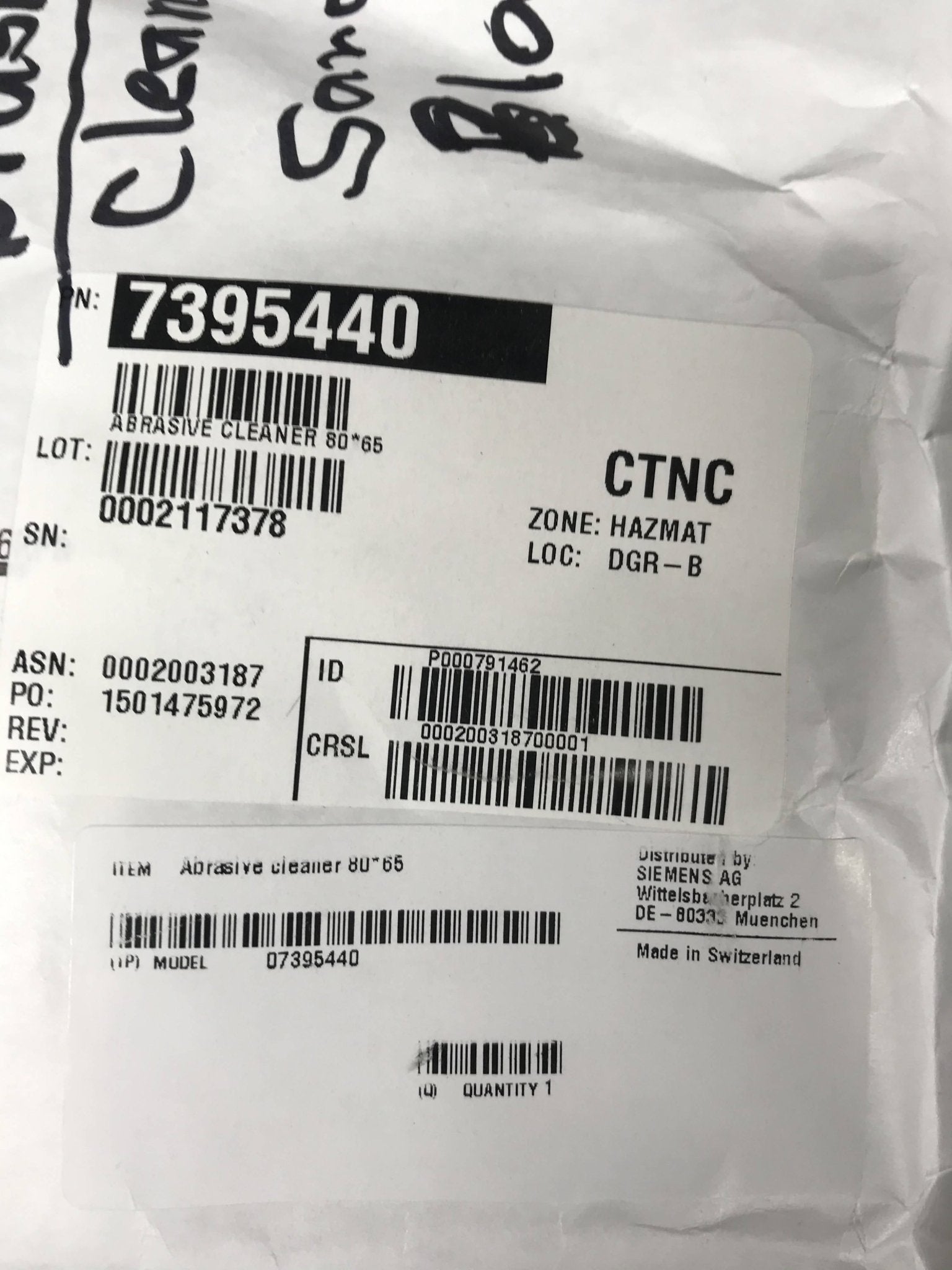 NEW CT Slip Ring Brush Block Sanding Stone (07395440) Siemens