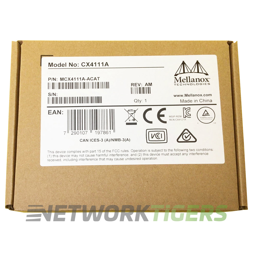 NEW nVidia Mellanox MCX4111A-ACAT 1x 25 Gigabit SFP28 PCIe3.0 x8 NIC