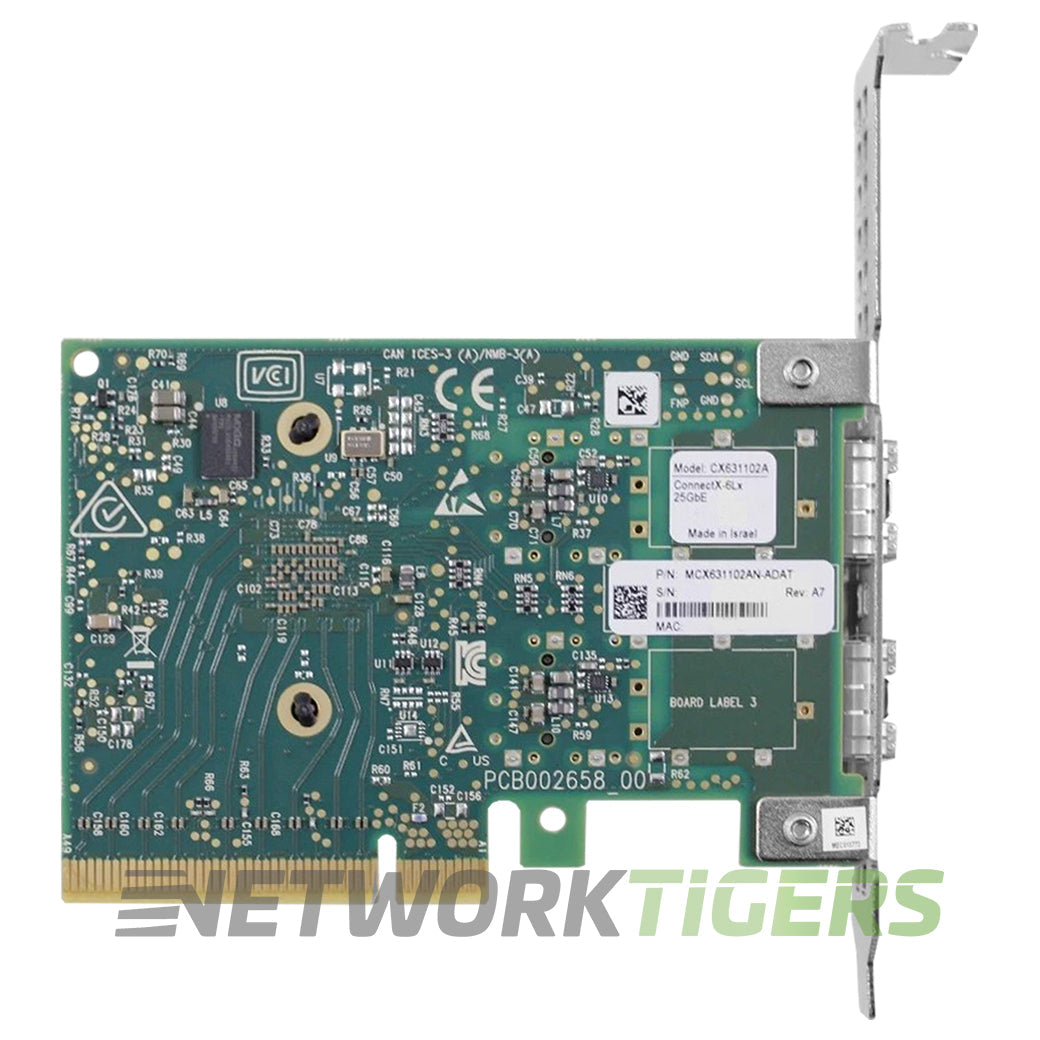 NEW nVidia Mellanox MCX631102AN-ADAT ConnectX-6 LX 2x 25GB SFP28 PCIe 4.0 x8 NIC