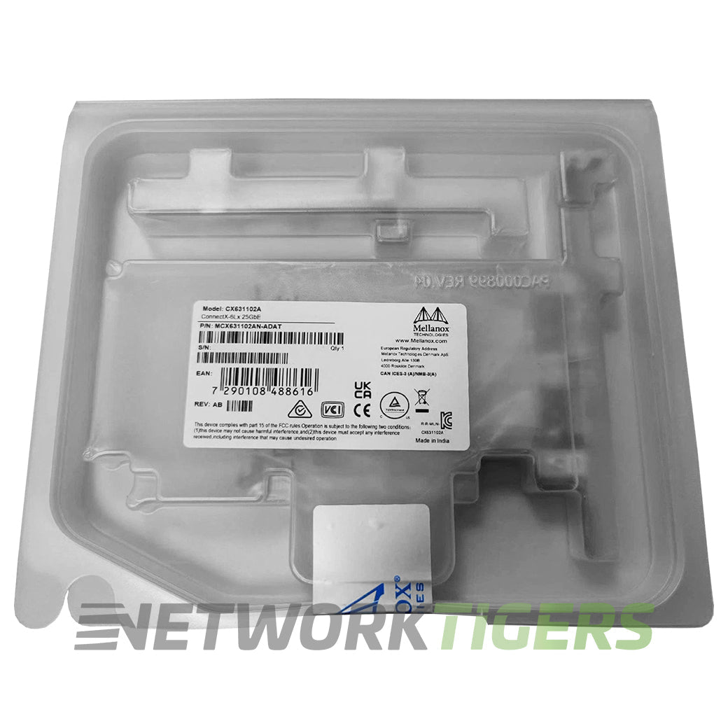 NEW nVidia Mellanox MCX631102AN-ADAT ConnectX-6 LX 2x 25GB SFP28 PCIe 4.0 x8 NIC