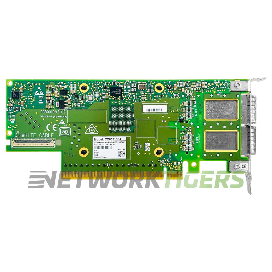 nVidia Mellanox MCX653106A-ECAT 2x 100GB QSFP56 PCIe3.0/4.0 x16 NIC